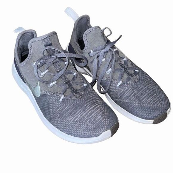 Nike Womens Free TR Gunsmoke Low Top Running Tennis Sneaker Shoes Gray White Siz - Picture 3 of 9